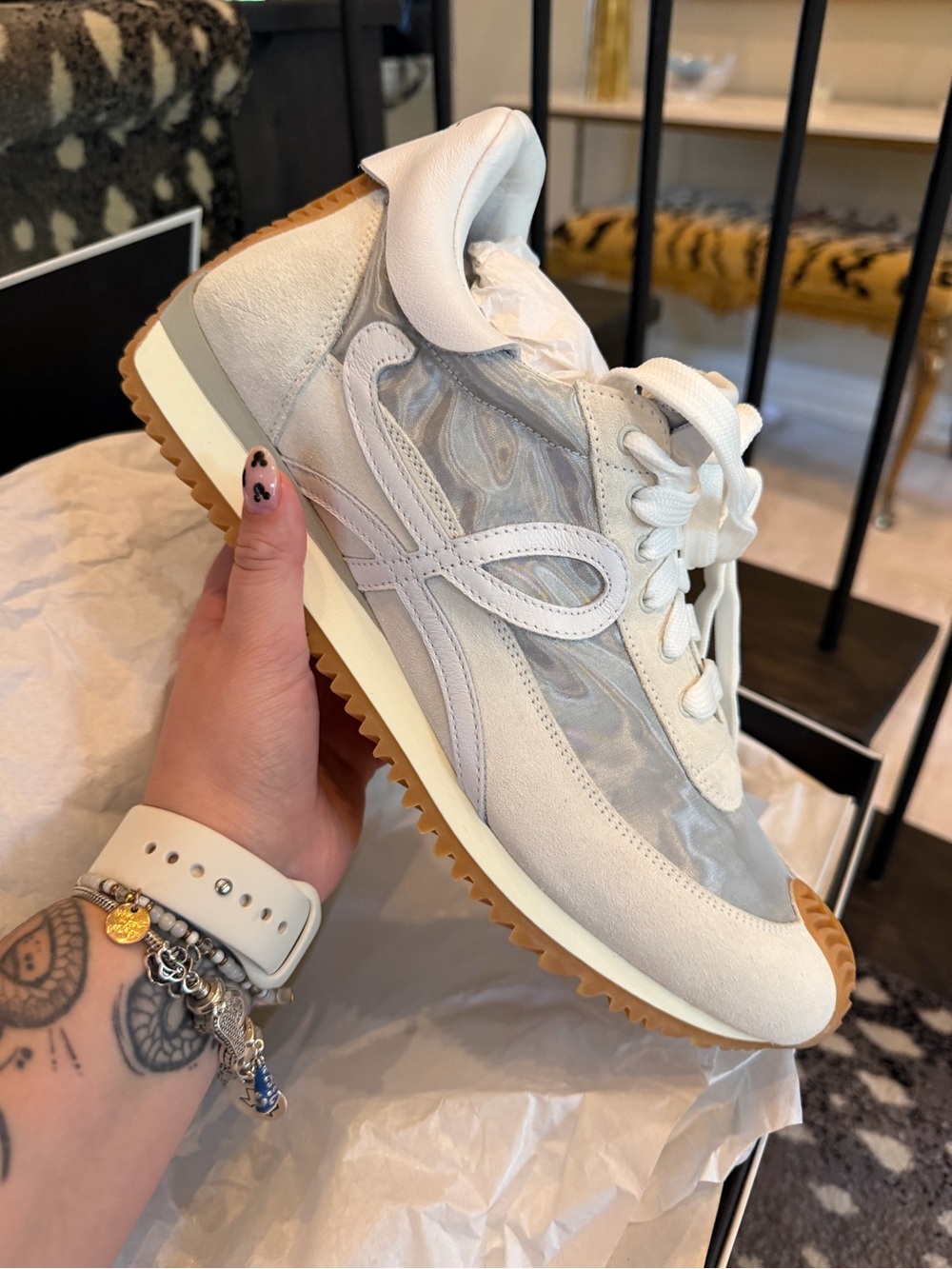 Loewe Ivory and Gum-Trim Runner Sneakers